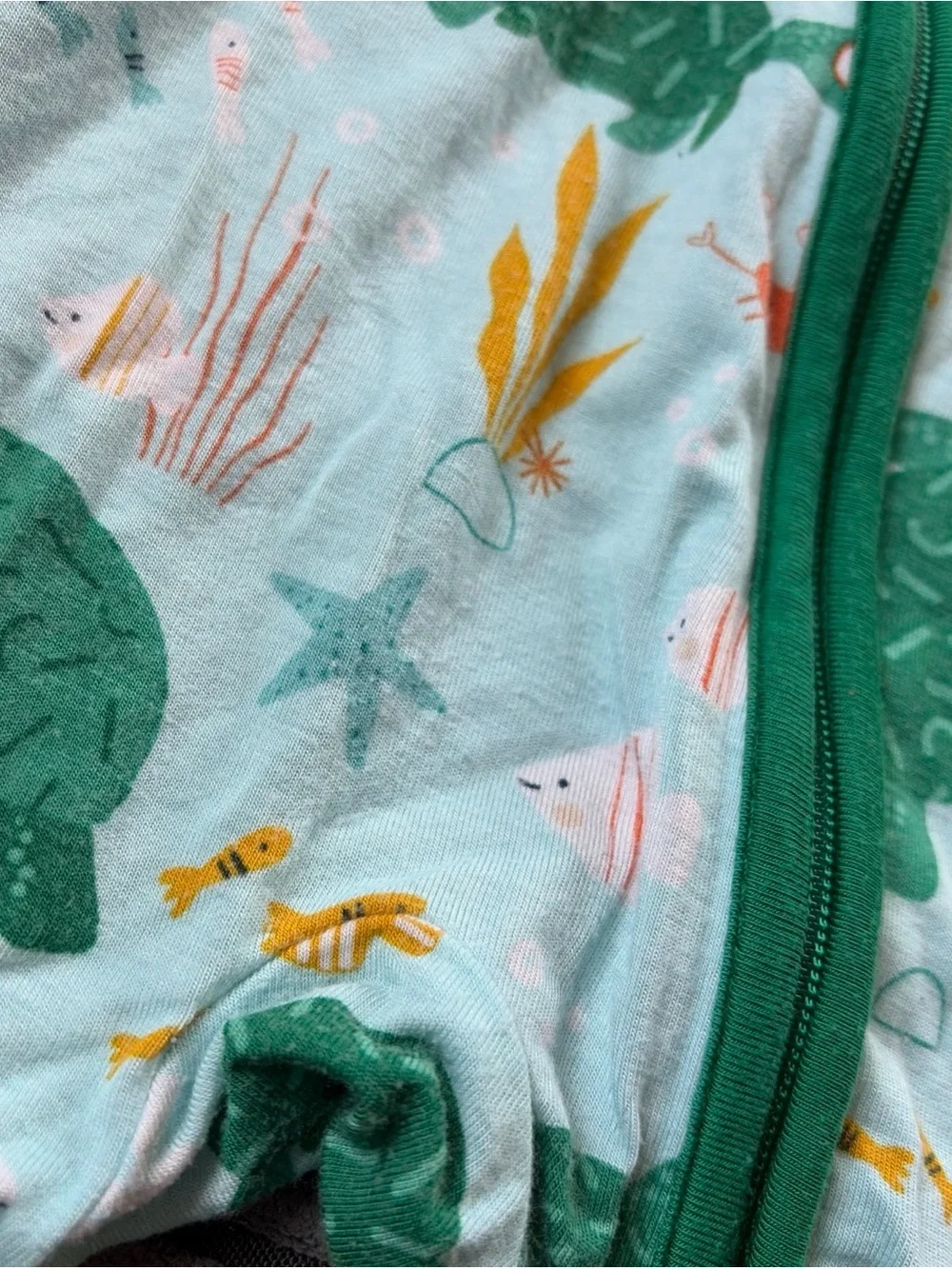 Little Sleepies Shorty Zippy Bundle Of 4 6-12 Mo Unisex Turtle Lemon Ice Cream